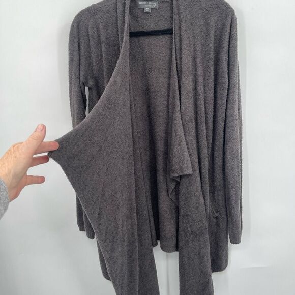 Barefoot Dreams Gray Cozychic Lite Knit High-Low Cardigan Sweater Size S/M - Picture 5 of 6